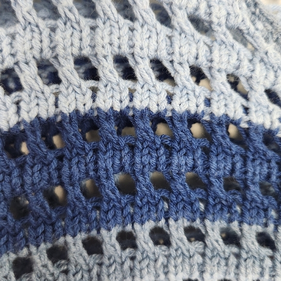 Johnny Was Size LARGE Striped Crochet Sweater NWOT - Picture 6 of 11